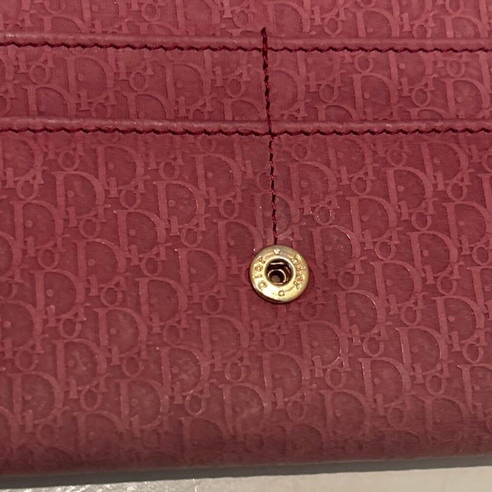 Christian Dior Long Wallet Mauve Pink All Over Logo Print Card Holder Luxury - Picture 9 of 10